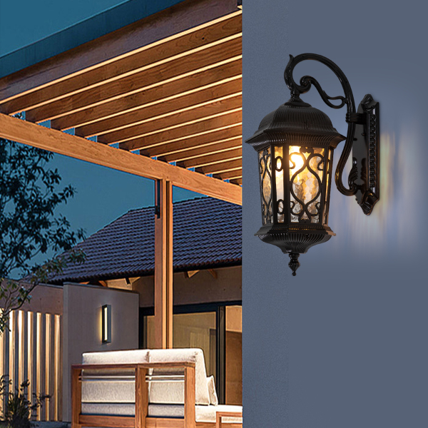 Lámparas de pared exterior, iluminación de pared, Estilo europeo, para jardines, patios, villas, balcones, etc., 20*53cm