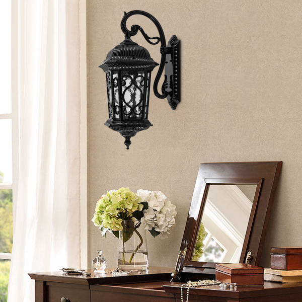 Lámparas de pared exterior, iluminación de pared, Estilo europeo, para jardines, patios, villas, balcones, etc., 20*53cm