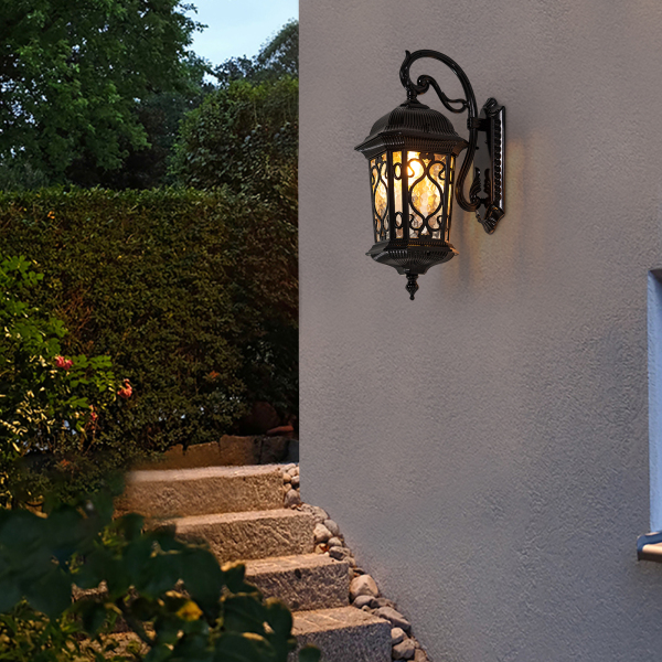Lámparas de pared exterior, iluminación de pared, Estilo europeo, para jardines, patios, villas, balcones, etc., 20*53cm