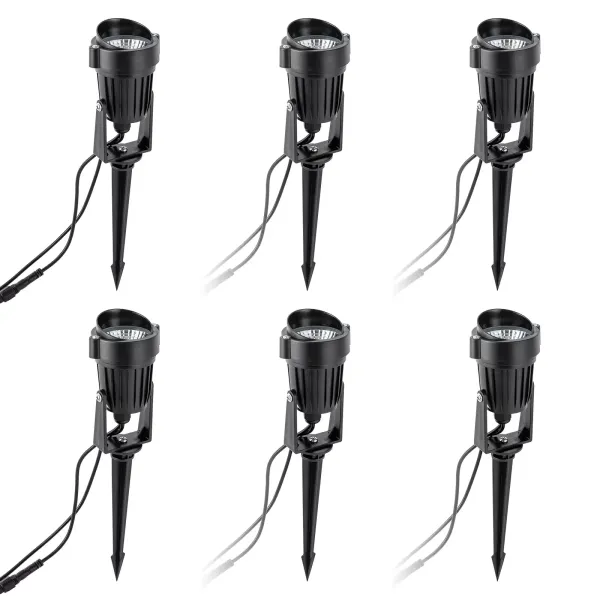Iluminación de jardín RGB, 6 piezas, luz de jardín eléctrica con estacas, con mando a distancia, iluminación exterior para árboles, fiesta