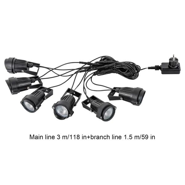 Iluminación de jardín RGB, 6 piezas, luz de jardín eléctrica con estacas, con mando a distancia, iluminación exterior para árboles, fiesta