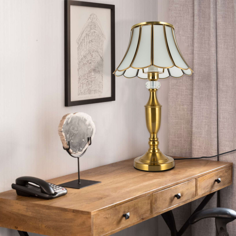 Lámpara de escritorio, Luz de sobremesa para dormitorio, Luz de escritorio para lectura junto a la cama, sin bombilla