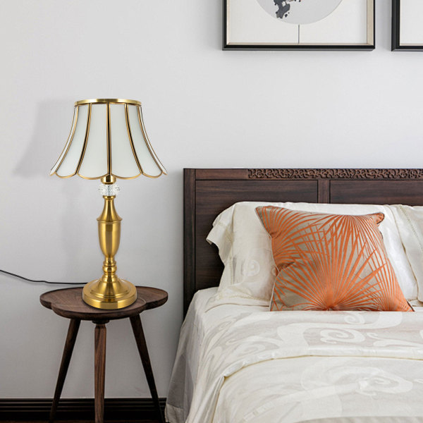 Lámpara de escritorio, Luz de sobremesa para dormitorio, Luz de escritorio para lectura junto a la cama, sin bombilla