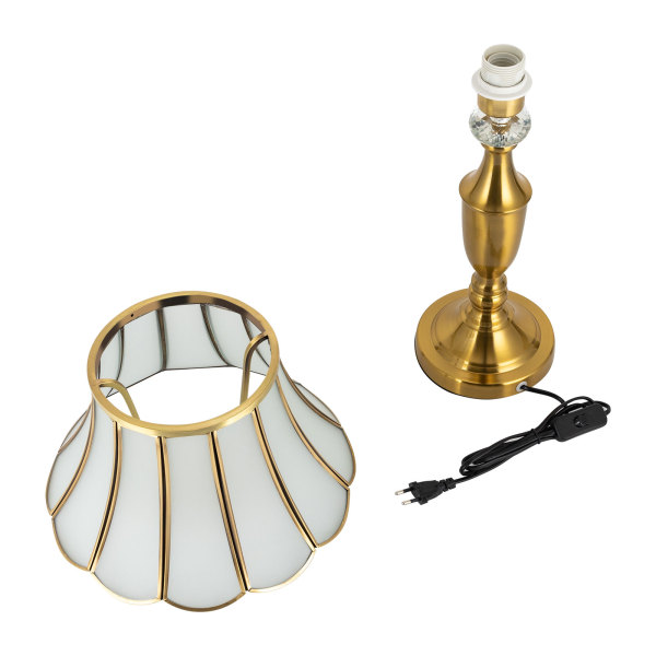 Lámpara de escritorio, Luz de sobremesa para dormitorio, Luz de escritorio para lectura junto a la cama, sin bombilla