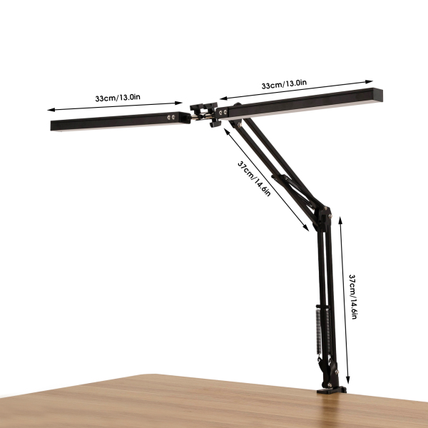 Lámpara de lectura de mesa, Lámpara de escritorio LED con pulsador, Lámpara de escritorio, Iluminación y brillo ajustables