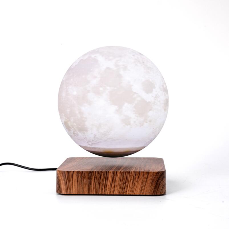 Lámpara de luna de levitación magnética de impresión 3D, con 3 modos de colores