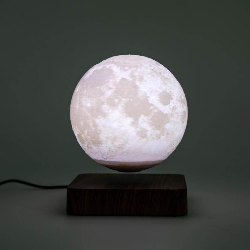 Lámpara de luna de levitación magnética de impresión 3D, con 3 modos de colores