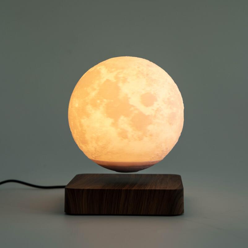 Lámpara de luna de levitación magnética de impresión 3D, con 3 modos de colores