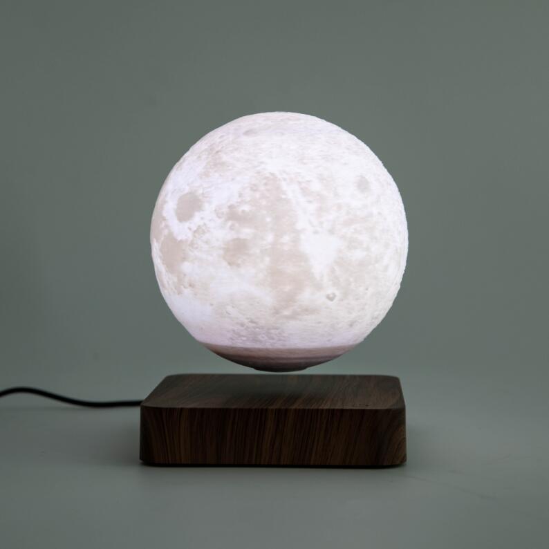 Lámpara de luna de levitación magnética de impresión 3D, con 3 modos de colores