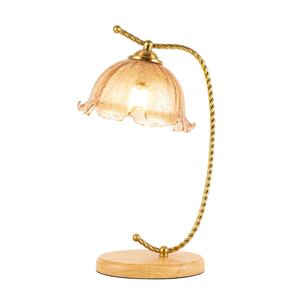 Lámpara de mesa en forma de flor, Lámpara de mesa de cabecera, Rango de iluminación: 5-8 metros cuadrados, 20*45 cm