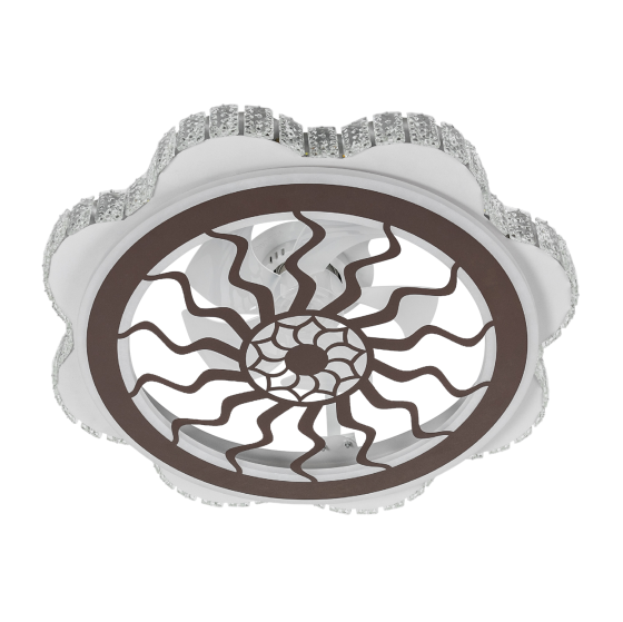 Lámpara de techo LED con ventilador, moderna lámpara de techo ventilador, silenciosa con mando a distancia