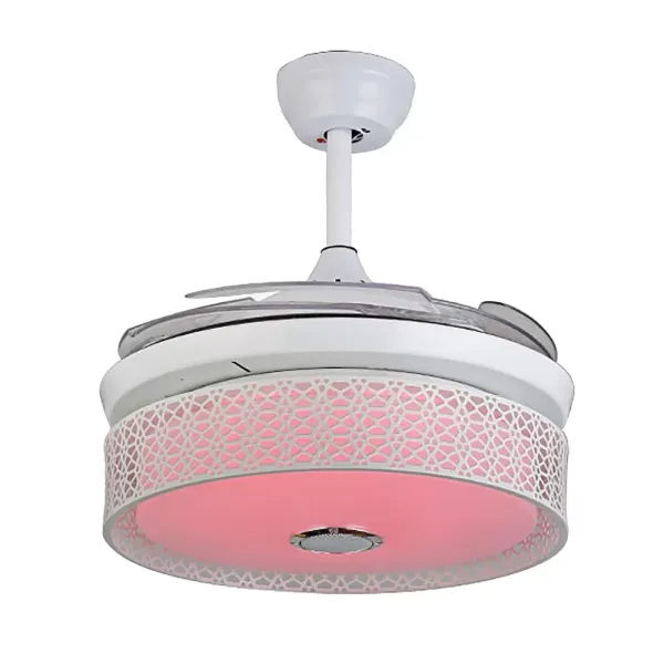 Ventilador de Techo con Iluminación Invisible 42 Pulgadas Luz LED Control Remoto Bluetooth 7 Colores Regulables