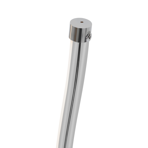 Lámpara de pie, Lámpara en espiral, Lámpara de pie LED altura 1.3m, plata
