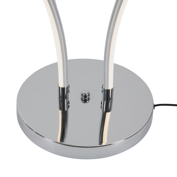 Lámpara de pie de 51,18 pulgadas Lámpara de pie en espiral LED con cable de alimentación de base estable Plata