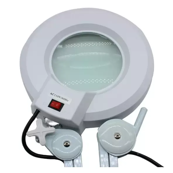 Lámpara con lupa LED de 24 W, luz fría, 5 dioptrías con lupa de pie, con soporte y ruedas, objetivo giratorio de 360 grados para esteticistas Lámpara con lupa LED de 24 W, luz fría, 5 dioptrías con lupa de pie, con soporte y ruedas, objetivo giratorio de 360 grados para esteticistas