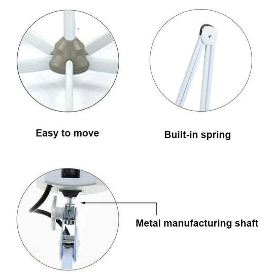 Lámpara con lupa LED de 24 W, luz fría, 5 dioptrías con lupa de pie, con soporte y ruedas, objetivo giratorio de 360 grados para esteticistas Lámpara con lupa LED de 24 W, luz fría, 5 dioptrías con lupa de pie, con soporte y ruedas, objetivo giratorio de 360 grados para esteticistas