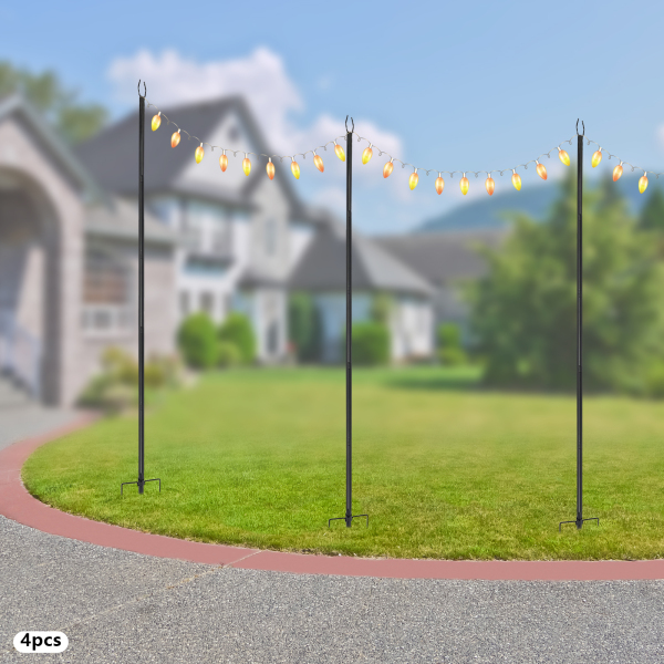 Postes de luz colgantes para exteriores, soporte de iluminación para patio, soporte de iluminación para fiestas, Navidad, bodas