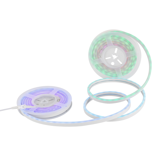 Luces de cuerda LED de 16.4 pies, luces de cuerda LED flexibles, luces RGB impermeables, tiras de luces LED, 16*6cm