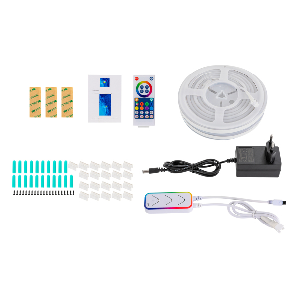 Luces de cuerda LED de 16.4 pies, luces de cuerda LED flexibles, luces RGB impermeables, tiras de luces LED, 16*6cm
