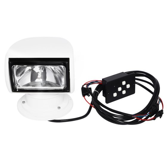 Reflector para yates 12V 100W, reflector con control remoto, foco marino, blanco