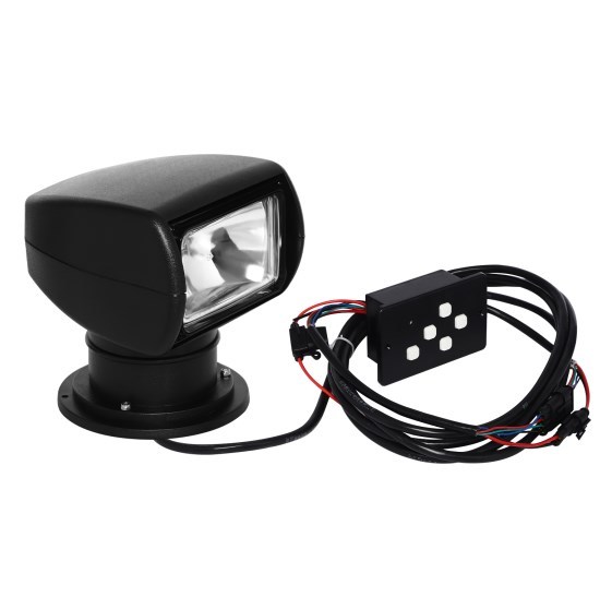 Reflector para yates 12V 100W, reflector con control remoto, foco marino, negro