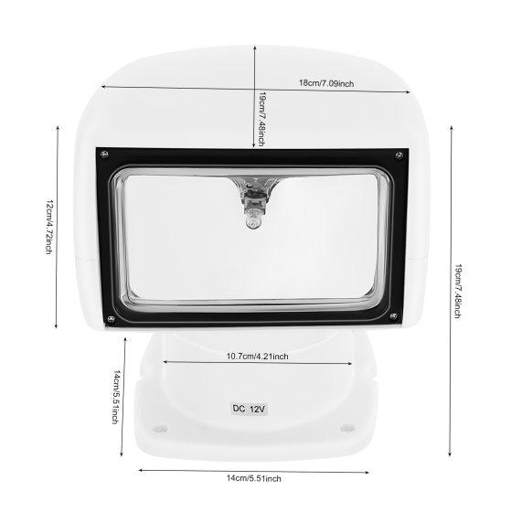 Reflector Halógeno, reflector de 361º – 100 W luz de barco, reflector para vehículos de trabajo