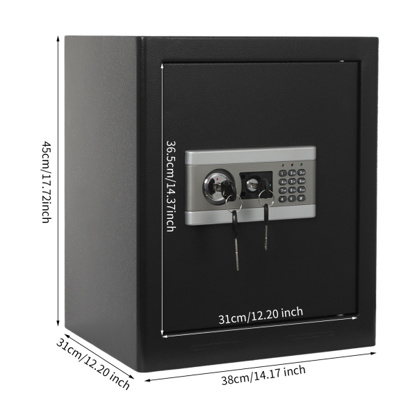 9-S45EFK Caja Fuerte Grande, Caja Fuerte para el Hogar, Caja Fuerte para Uso Doméstico - Acero al Carbono Q195 Negro