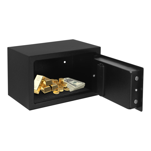 Caja de seguridad de 31 x 20 x 20 cm, caja de seguridad, caja de seguridad con cerradura digital y llaves para dormitorios, salas de estar
