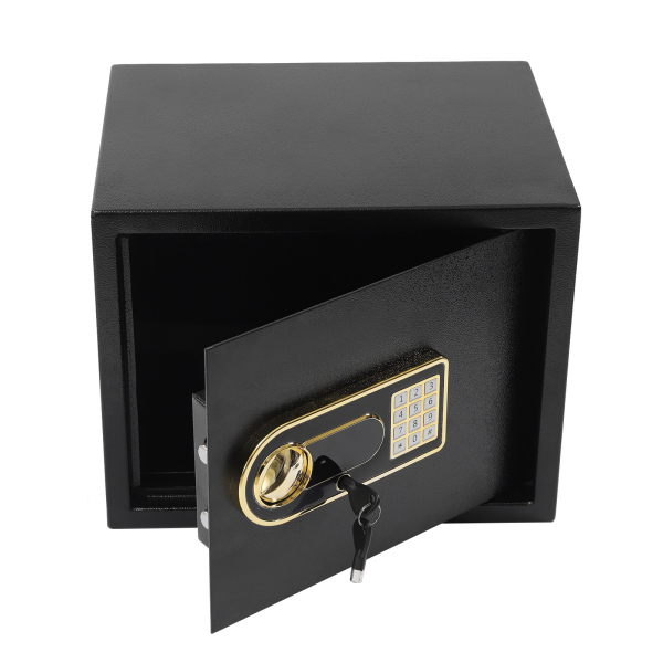 Caja fuerte digital de 30 l, resistente al fuego, resistente al agua, con estante extraíble, sistema de alarma (30 l, 37 x 31 x 30 cm)