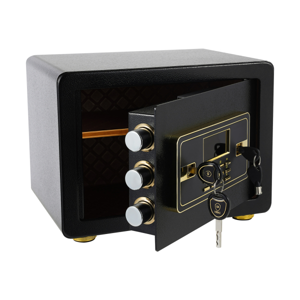 Caja fuerte, 35*25*25cm caja fuerte electrónica con bolsa de dinero, caja fuerte digital para el hogar con teclado, luz LCD