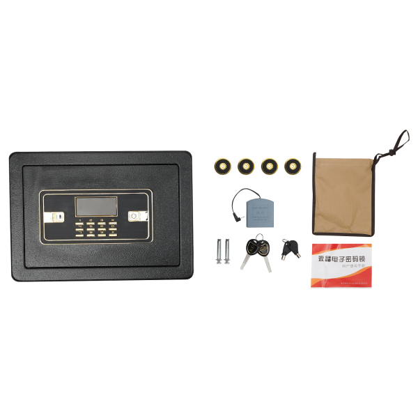 Caja fuerte, 35*25*25cm caja fuerte electrónica con bolsa de dinero, caja fuerte digital para el hogar con teclado, luz LCD