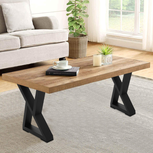 2 Pcs patas de muebles patas de mesa de tubo cuadrado rústico industrial para patas de banco de bricolaje 40cm (negras) 2 Pcs patas de muebles patas de mesa de tubo cuadrado rústico industrial para patas de banco de bricolaje 40cm (negras)
