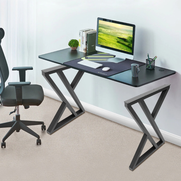 Patas metálicas para muebles, Patas metálicas industriales para mesas, Patas negras para muebles, 70*50*5cm, Negro