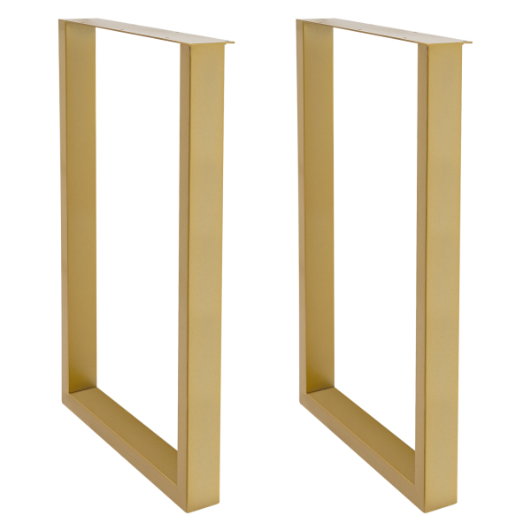 Patas de metal para muebles, Patas de mesa de metal industriales ,Patas de mesa de comedor Adecuadas, 50*7*71cm, Dorado