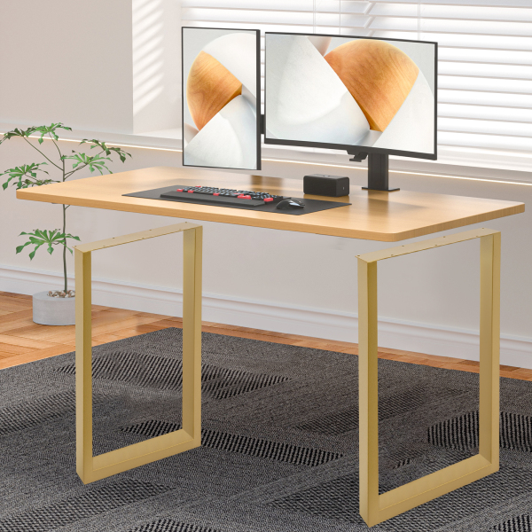 Patas de metal para muebles, Patas de mesa de metal industriales ,Patas de mesa de comedor Adecuadas, 50*7*71cm, Dorado