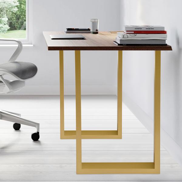 Patas de metal para muebles, Patas de mesa de metal industriales ,Patas de mesa de comedor Adecuadas, 50*7*71cm, Dorado