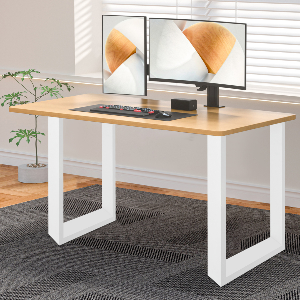 Patas de metal para muebles, patas de mesa de metal industriales, patas de mesa de comedor, adecuadas, 50 x 7 x 71 cm, color blanco