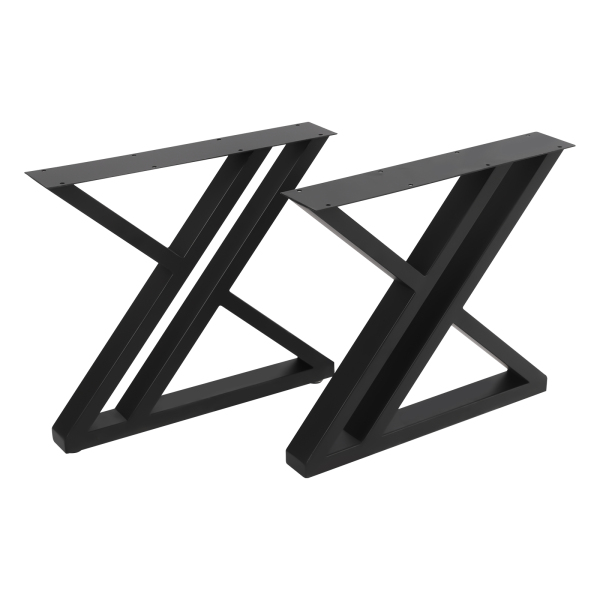 16" Patas de muebles de tubo cuadrado, patas de metal para mesa, patas de banco de acero para bricolaje, con 4 protectores de piso