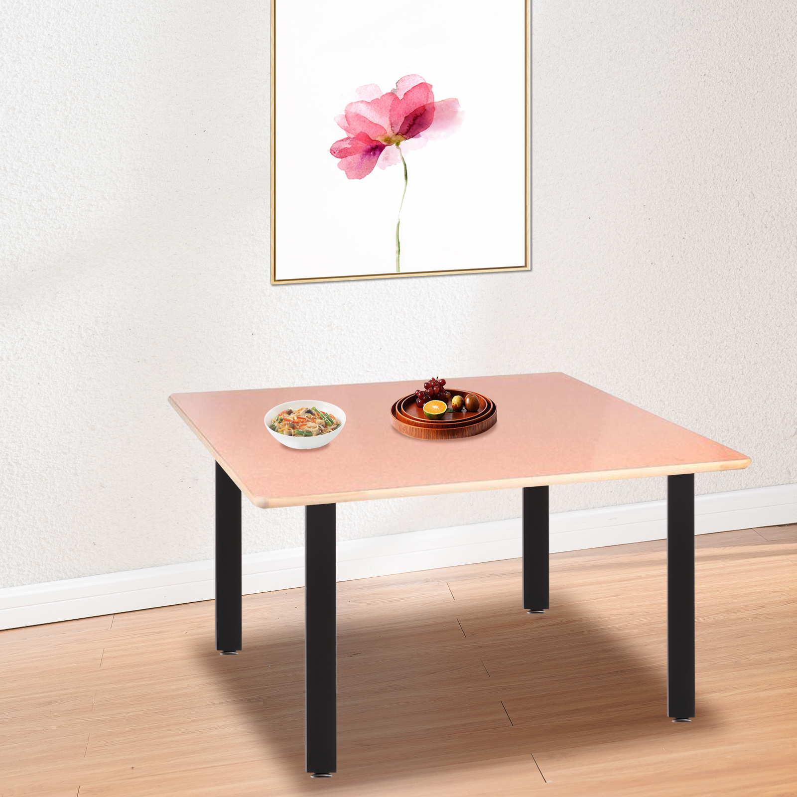 Patas de mesa, altura ajustable cuadradas, de hierro, 4 piezas 710mm, negro Patas de mesa, altura ajustable cuadradas, de hierro, 4 piezas 710mm, negro