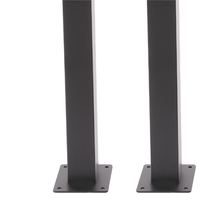 Patas de mesa, altura ajustable cuadradas, de hierro, 4 piezas 710mm, negro Patas de mesa, altura ajustable cuadradas, de hierro, 4 piezas 710mm, negro