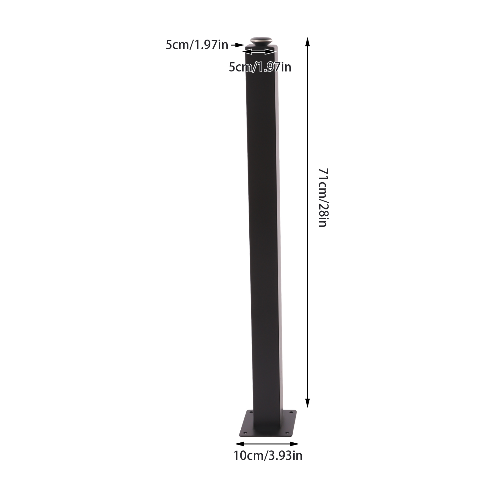 Patas de mesa, altura ajustable cuadradas, de hierro, 4 piezas 710mm, negro Patas de mesa, altura ajustable cuadradas, de hierro, 4 piezas 710mm, negro