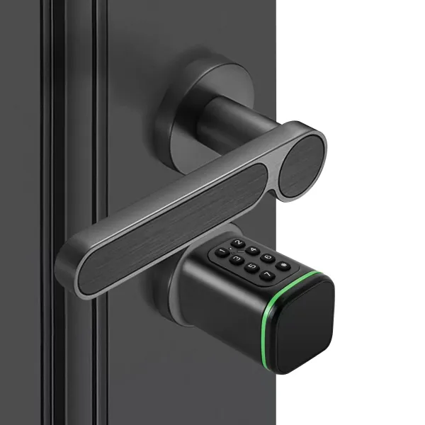 Cerradura electrónica, con código para puerta delantera para hogar inteligente, cerradura de cilindro inteligente con interfaz de emergencia