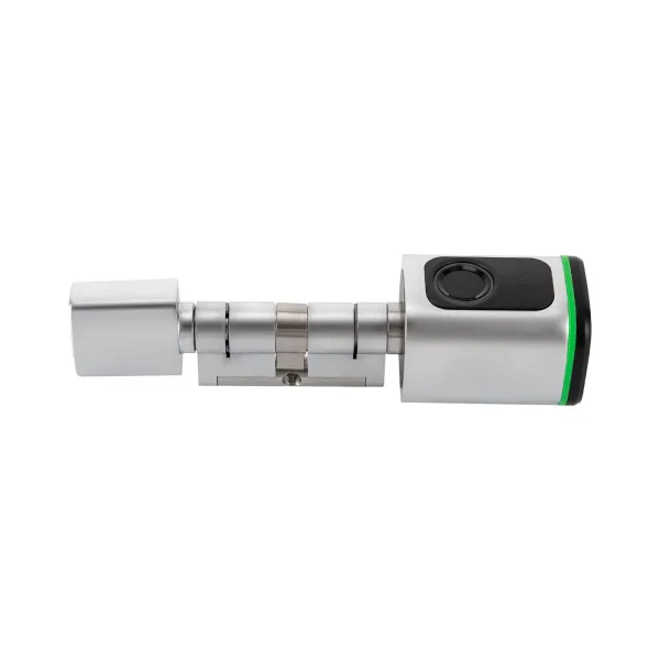 Cilindro de cerradura de reemplazo de cerradura de huella digital inteligente, cilindro de cerradura de cerradura dividida de puerta de madera, blanco