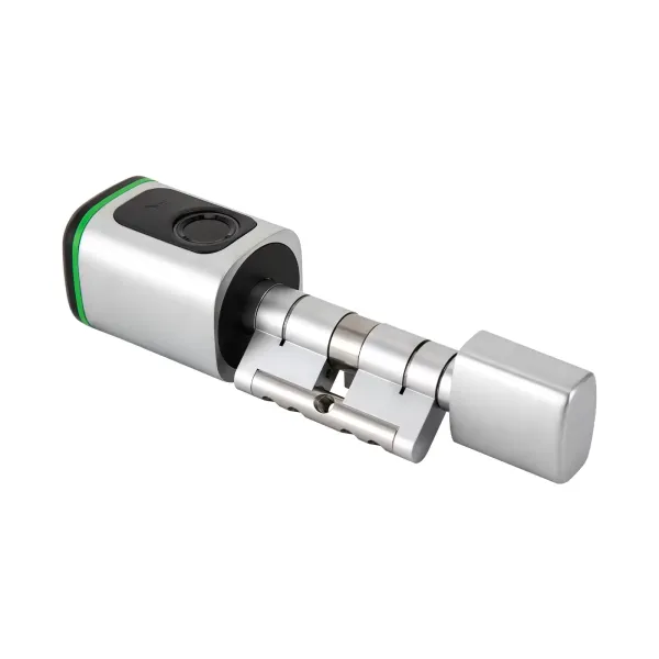 Cilindro de cerradura de reemplazo de cerradura de huella digital inteligente, cilindro de cerradura de cerradura dividida de puerta de madera, blanco