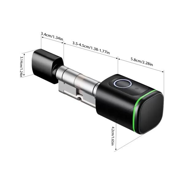 Cilindro de cerradura inteligente, cilindro de cerradura de huella digital, cerradura de puerta electrónica de huella digital