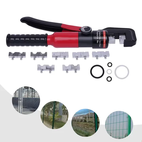 6 T - Alicates de prensado hidráulicos para prensar (4-70 mm², alicates con 8 pares de este, mango aislado cromado, carcasa de acero