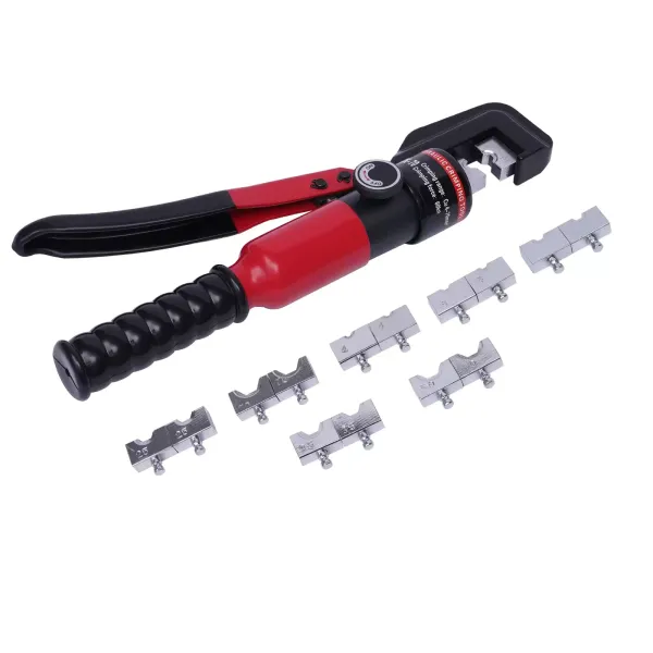 6 T - Alicates de prensado hidráulicos para prensar (4-70 mm², alicates con 8 pares de este, mango aislado cromado, carcasa de acero 6 T - Alicates de prensado hidráulicos para prensar (4-70 mm², alicates con 8 pares de este, mango aislado cromado, carcasa de acero