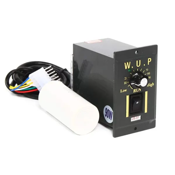 CNCEST Motor eléctrico de engranaje, CA 90 W, 220 V, monofásico, par alto, ajustable con regulador de velocidad, 1:50 (50 K), 27 U/min CNCEST Motor eléctrico de engranaje, CA 90 W, 220 V, monofásico, par alto, ajustable con regulador de velocidad, 1:50 (50 K), 27 U/min