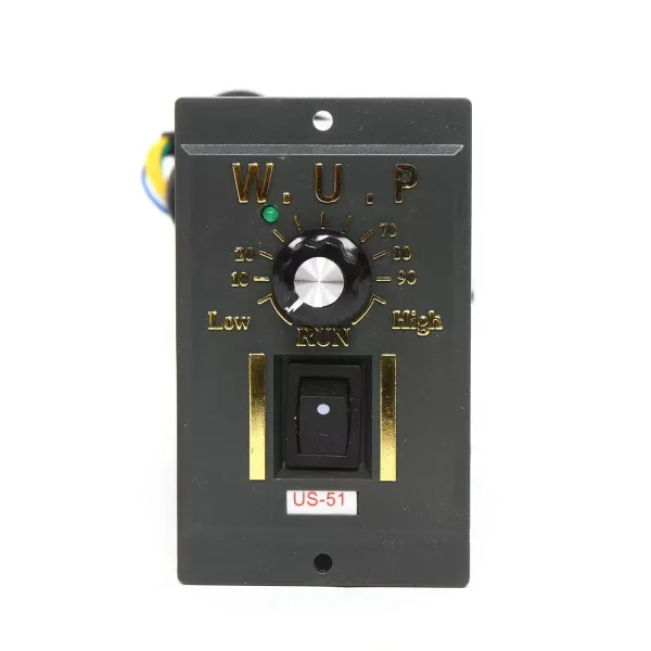 CNCEST Motor eléctrico de engranaje, CA 90 W, 220 V, monofásico, par alto, ajustable con regulador de velocidad, 1:50 (50 K), 27 U/min