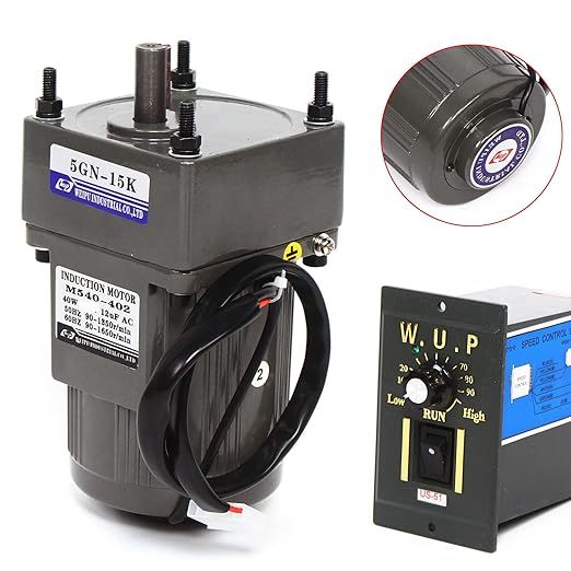 Motor de engranaje con controlador de velocidad AC 220V 40W 15K Motor de engranaje Motor eléctrico monofásico